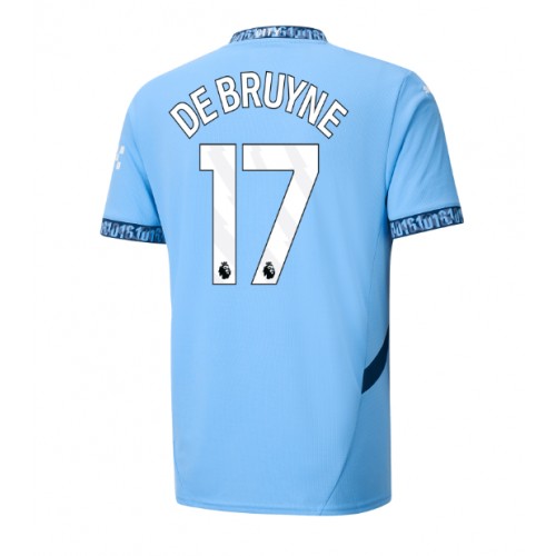 Fotbalové Dres Manchester City Kevin De Bruyne #17 Domácí 2024-25 Krátký Rukáv